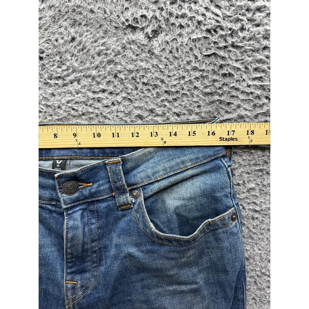 True Religion Rocco Relaxed Skinny Distressed Denim Jeans‎ Blue Mens Size 31